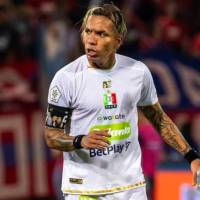 Dayro Moreno delantero y capitán de Once Caldas, tuvo el gol para forzar la clasificación a la semifinal de la Liga por penales, pero falló su cobro en el Romelio Martínez. FOTO EL COLOMBIANO 