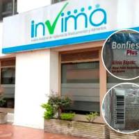 Invima alertó por Bonfiest Plus falsificado del lote 5H6839, con vencimiento en junio de 2027. FOTO: Invima
