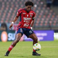 Didier Moreno, de 34 años, es el capitán del Medellín este semestre. Es uno de los jugadores que más se han quejado por las decisiones arbitrales en los juegos del Apertura 2026. FOTO Manuel Saldarriaga 