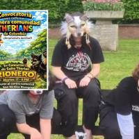 En el cuadro del fondo, una foto de referencia de therians. En el recuadro de adelante, la supuesta convocatoria de la comunidad en Rionegro. FOTO: Cortesía Redes Sociales