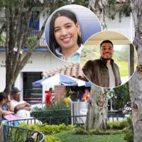 El hecho, ocurrido en el parque principal del municipio, se volvió viral en redes sociales y ya es materia de investigación por parte de las autoridades. FOTO: Cortesía redes sociales