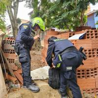 Las autoridades sellaron 10 edificaciones irregulares en el sector El Mirador, ubicado en el barrio Niquía del municipio de Bello.. Foto Cortesía