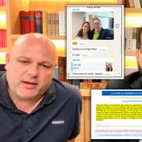 Miguel Quintero (izq.) recibía informes sobre los avances, por ejemplo esta notificación de Álvaro Villada (centro) de que ya estaba lista la contratación de Ana María Roldán. Abajo, un aparte de al declaración de Misael Cadavid donde habla del rol del hermano del entonces alcalde de Medellín. FOTOS: IMAGEN DE TRANSMISIÓN DE AUDIENCIA Y EXPEDIENTE