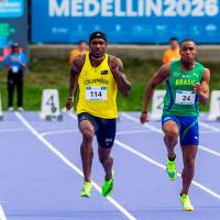 Ronal Longa es una de las figuras del Panamericano de atletismo de mayores en Medellín. Foto: Camilo Suárez