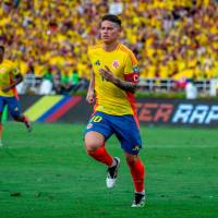 El volante cucuteño James Rodríguez, quien cumplirá 35 años el próximo 12 de julio, será el capitán del seleccionado nacional en el torneo. Foto: Juan Antonio Sánchez