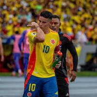 El volante James Rodríguez es el capitán de la Selección Colombia. Se alista para jugar el Mundial Norteamérica 2026. Foto: Juan Antonio Sánchez