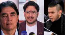 Gustavo Bolívar, Iván Cepeda y JP Hernández reaccionaron ante la captura del hijo de Gustavo Petro. FOTOS: Colprensa