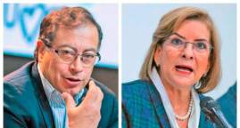 El presidente Gustavo Petro y la procuradora general, Margarita Cabello. FOTO: CORTESÍA