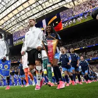En el Mundial se pueden ver postales de ambos equipos saliendo al terreno de juego con similar color de guayos, como lo ocurrido en Alemania vs Curazao. Foto: Xinhua