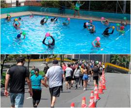 Los usuarios podrán disfrutar de las ciclovías y las piscinas en horarios especiales. FOTOS Cortesía Alcaldía de Medellín