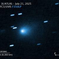 Una imagen del cometa interestelar 3I / ATLAS tomada desde el telescopio Hubble el 21 de julio de 2025. FOTO NASA, ESA, D. Jewitt (UCLA)