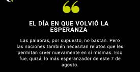 El día en que volvió la esperanza