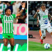 Alfredo Morelos y Dayro Moreno harán parte del encuentro benéfico entre Nacional y Caldas. FOTOS CAMILO SUÁREZ Y GETTY