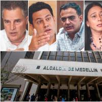 De izquierda a derecha, Aníbal Gaviria, Manuel Villa, Andrés Tobón, Claudia Carrasquilla y Daniel Carvalho. FOTOS: El Colombiano