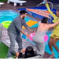 La escena de la agresión se ha vuelto viral en las redes sociales. Foto tomada de @lamansiondeluinny