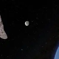 Esta es una de las animaciones que mostraba al YR4 durante su paso por la Tierra en dirección al posible impacto con la luna. FOTO: Noirlab / NSF / Aura / R. Proctor