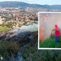 Imagen de referencia de un incendio forestal en San Javier que tuvo lugar la semana pasada. Foto tomada de redes sociales.