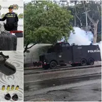 El implicado fue sorprendido por la Policía tratando de huir en un taxi. FOTOS: Cortesía Alcaldía de Medellín
