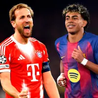 Harry Kane, figura del Bayern Múnich, y Lamine Yamal, el eje del Barcelona. FOTO GETTY