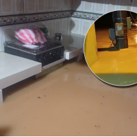 Testimonios afirman que en los momentos más críticos el nivel del agua alcanzó 1.80 metros. Fotos: cortesía.