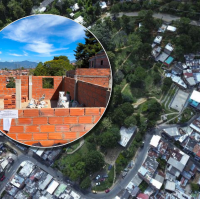 Desde años antes venían denunciando la construcción de viviendas en áreas del ecoparque para la memoria del camposanto de Villatina. Fotos: cortesía y EL COLOMBIANO.