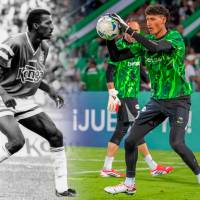 Edgar y Kevin Cataño, uno de los casos de padre e hijo en Atlético Nacional. FOTOS FREDY AMARILES Y JUAN ANTONIO SÁNCHEZ. DISEÑO JUAN CAMILO OSPINA