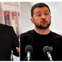 Se agudiza la tensión entre Vladimir Putin (izquierda) y Volodímir Zelenski luego de unos drones lanzados contra la residencia del presidente ruso. FOTOS: AFP