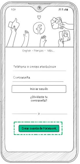 Haga clic en ‘registrarse’ y llene los campos. Dé la menor información personal posible.