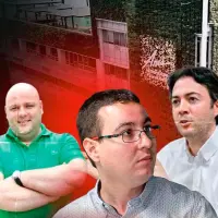 Juan David Palacio (centro), el exdirector del Área ya fue imputado por hechos que involucran presunta corrupción en la cual estaría también involucrado Miguel Quintero (izq.), el hermano del exalcalde Daniel Quintero. FOTOS: EL COLOMBIANO