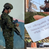 Varios uniformados, al ver el mensaje, se alegraron y algunos incluso lo guardaron. Imagen: Captura de video. 