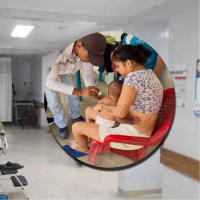 El brote de tosferina se concentra en una comunidad indígena. Fotos: cortesía y cortesía Hospital San Sebastián de Urabá.