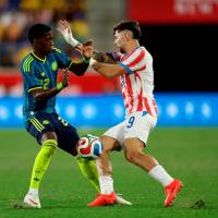 El futbolista Yáser Asprilla fue uno de los jugadores que mejor rendimiento mostró contra la Selección de Paraguay. Foto: Getty