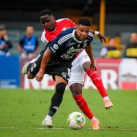 Frank Fabra, uno de los hombres más desequilibrantes del DIM. FOTO COLPRENSA