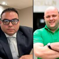 Sebastián Ortega y Miguel Quintero, imputados por presunta corrupción en el Área Metropolitana. FOTOS: IMAGEN DE AUDIENCIA Y ARCHIVO