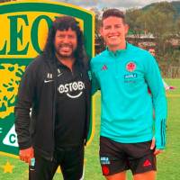 René Higuita junto a James Rodríguez. FOTO @FieramaniaMX