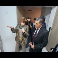 La directora del Instituto Nacional de Cancerología, doctora Carolina Wiesner, y el interventor de Nueva EPS, Jorge Iván Ospina. FOTO CORTESÍA