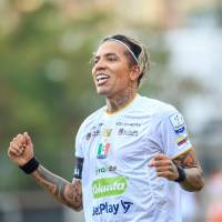 El delantero tolimense Dayro Moreno, de 40 años, es el futbolista colombiano que más goles ha marcado desde que se tiene registro. FOTO: Juan Antonio Sánchez