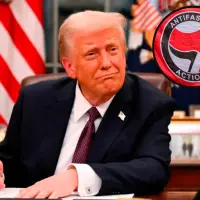 El presidente de Estados Unidos, Donald Trump, designó a Antifa como ‘organización terrorista interna’. FOTO AFP