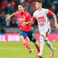 El volante argentino Agustín Martegani ha sido uno de los futbolistas más consistentes del DIM en el segundo semestre del año. Foto: Manuel Saldarriaga
