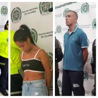 Los tres detenidos por los graves delitos fueron presentados ante las autoridades judiciales. FOTO: Cortesía Meval.