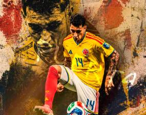 Gustavo Puerta en su primer Mundial está dejando una imagen de un jugador experimentado, al que no le pesa la camiseta a pesar de su juventud. FOTO JUAN ANTONIO SÁNCHEZ 