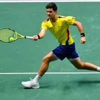 Nicolás Mejía lidera el grupo de tenistas que Colombia desplazó hasta Marruecos para la serie del Grupo Mundial I. FOTO CORTESÍA FEDECOLTENIS