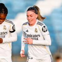 Linda Caicedo celebra su gol ante Sevilla, por la Liga Femenina, en la undécima victoria del Real Madrid, en la temporada. FOTO TOMADA X @realmadridfem