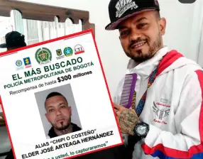 Elder Arteaga en su vida de peluquero, antes de aparecer en el volante de los más buscados. FOTOS: CORTESÍA.