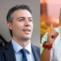 El posible nombramiento y la Supersalud generó un rifirrafe entre el exalcalde Daniel Quintero y el gobernador Andrés Julián Rendón: Fotos: Manuel Saldarriaga y Camilo Suárez