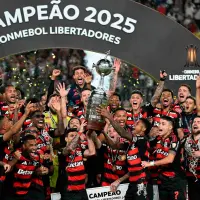 Flamengo celebra su cuarto título en la Copa Libertadores, y es el primer club brasileño en alcanzar esa cifra. FOTO AFP