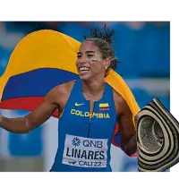 La atleta colombiana Natalia Linares es una de las figuras de la delegación nacional que compite en Ayacucho, Perú, en los Juegos Bolivarianos. FOTO cortesía COC
