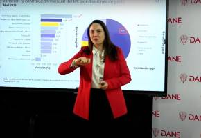 Piedad Urdinola, directora del Dane, explicó los datos de inflación del mes de abril. FOTO tomada de YouTube