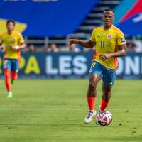 El futbolista chocoano Jhon Arias es el candidato para heredar el número diez que llevó, desde 2012, James Rodríguez. Foto: Juan Antonio Sánchez 