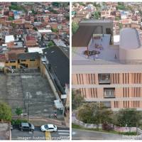 El cómo está y cómo quedaría el nuevo megacolegio adjudicado en la capital antioqueña. FOTO Cortesía Alcaldía de Medellín. 